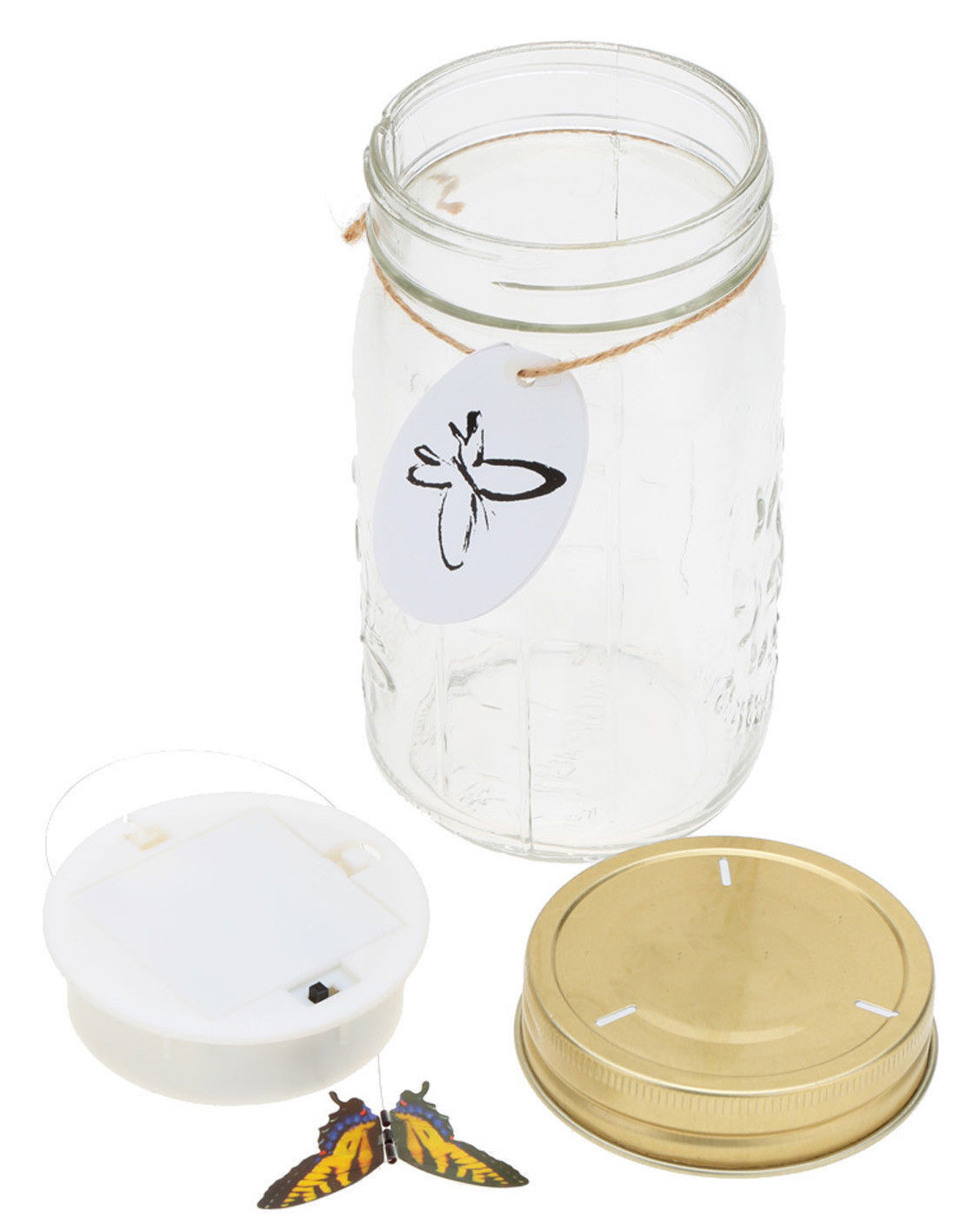 LED Flying Butterfly Bottle Glass Jar Night Light Romantic Gifts