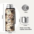 thumbnail image 7 of 20 Oz Pug and Footprint Coffee Tumbler Double Wall Insulated Stainless Steel Water Bottle | Metal Reusable Thermoses Flask with Cup Cap | Leak & Sweat Proof with Anti-Dust Lid, 7 of 7