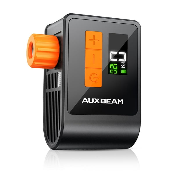 Bomba eléctrica Auxbeam Tiny para bicicleta, 120 psi, con manómetro Presta/Schrader