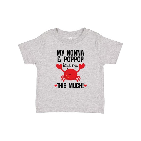 Inktastic Nonna and Poppop Grandson Crab Boys or Girls Baby T-Shirt