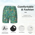 thumbnail image 4 of Kdxio Mushrooms And Flowers Print Men'S Swim Trunks With Compression Liner 7 Inch Inseam Quick Dry Swim Shorts, 4 of 7