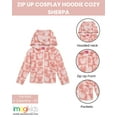 thumbnail image 2 of Disney Minnie Mouse Cozy Sherpa Zip Up Cosplay Hoodie Logo Newborn to Toddler, 2 of 4