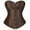 Coffee, variant on JIKNTTR Women's Bustier Corset Top Plus Size Satin Waist Cincher Overbust Bustiers Lace Up Corset Tops For Women Work Clothes