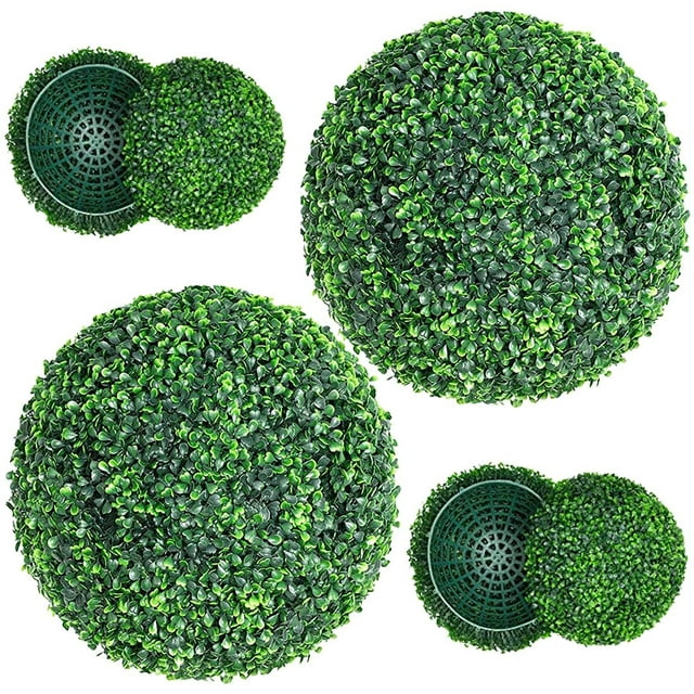 Faux Plants Outdoor,Outdoor Artificial Boxwood Topiary Balls Garden