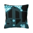 thumbnail image 1 of ZICANCN Blue Futuristic Technology Decorative Throw Pillow Covers, Bed Couch Sofa Decorative Knit Pillow Covers for Living Room Farmhouse 20"x20", 1 of 8