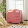 thumbnail image 7 of Ktaxon 3-Drawer Changing Table, Wood Infant Diaper Changing Station, Baby Dresser for Nursery, (Pink), 7 of 7
