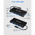 thumbnail image 2 of Estación de acoplamiento USB C para portátiles Hiearcool 11 en 1 tipo C, 2 of 7