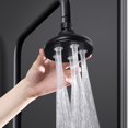 thumbnail image 3 of Round Shower Head Powerful Adjustable Universal Bathroom Water Outlet Top Spray Shower Head (Black), 3 of 5