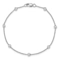 thumbnail image 4 of 14k White Gold Bracelet with station Rolo Women's Diamond Round 1.2 mm 7 in True Origin 3/8 carat Lab Grown VS/SI D E F, 4 of 8