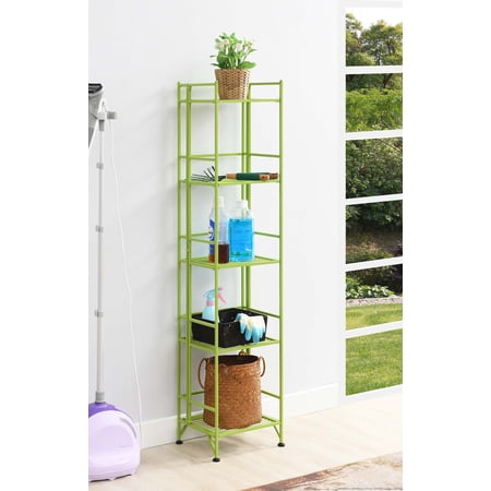 Convenience Concepts Xtra Storage 5 Tier Folding Metal Shelf Lime