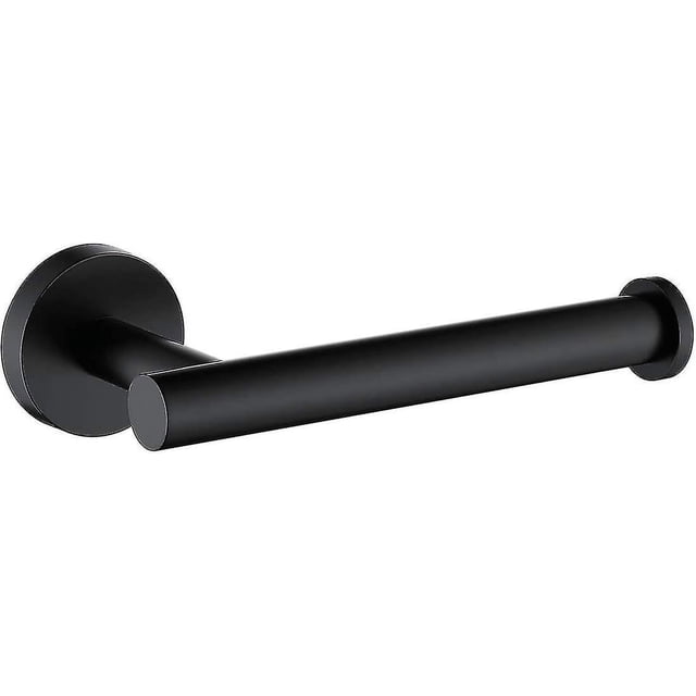 Matte Black Toilet Paper Holder Sus304 Stainless Steel, Modern Round Tissue Roll Holders Wall Mount, Toilet Paper Roll Dispenser Bathroom 5 Inch Tp Ho