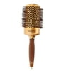 Olivia Garden NanoThermic Ceramic + Ion Round Thermal Hair Brush NT-64 (2 3/4") gold and chocolate