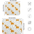 thumbnail image 3 of SKYSONIC Dish Drying Mat for Kitchen Counter Cartoon Summer Giraffes Eco Friendly Drying Mat - Easy to Clean Heat Resistant Dish Mat - 18x24, 3 of 6