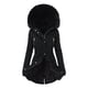 thumbnail image 1 of Gibobby Chaquetas largo de algodón Abrigo de Invierno de talla grande para mujer Negro M, 1 of 5