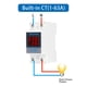 thumbnail image 3 of Medidor De Corriente De Voltaje, Hogar Monofásico Lectura Directa Medidor De Corriente De Voltaje De Carril DIN AC50-500V Pantalla Digital Protección IP20 Alta Precisión Para El, 3 of 8