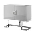 thumbnail image 2 of Posh Living Maleia 2-Doors Oak Veneer Wood Accent Chest in Light Gray/Chrome, 2 of 10