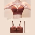 thumbnail image 6 of ATOYSOY Bras for Women Front Hook Corset Half Cup Thin Secure Stay Straps Gathering Shaping Invisible Match For Dresses Formal Occasion, 6 of 7