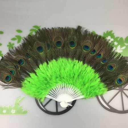 

Wedding Showgirl Dance Elegant Large Feather Folding Hand Fan Decor Decal Party Decorations Cupcakes