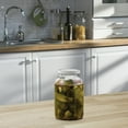 thumbnail image 3 of Wide Mouth Airtight Storage Container 1 Gallon Large Glass Mason Jar with Plastic Lid Kitchen Canisters for Brewing Fermenting Pickling Canning, 3 of 8