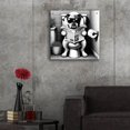 thumbnail image 5 of Epic Art 'Bulldog On Toilet B&w' by Rey Klimt Acrylic Glass Wall Art, 24" x 24", 5 of 8