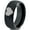 Black Dome Tungsten, variant on Tungsten Gamer Heart Band Ring 8mm Men Women Comfort Fit Black Beveled Edge Polished Size 4.5
