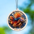 thumbnail image 6 of Betta Fish Stained Glass Suncatcher Ornament – Ornament Gift for Family, Friends, Men & Women, Christmas 2025 Keepsake, 6 of 6