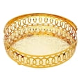 thumbnail image 3 of Creative Alloy Decorative Tray W/ Handle Trinket Serving Tray Snack Plate Alloy Metal Tray Dish Vanity Tray, 3 of 9