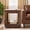 Rustic Brown, variant on MAYEERTY Square Wood End Table Nightstand, Walnut Rustic Finish Heavy-Duty Solid Wood Side Table with Ample Storage Space
