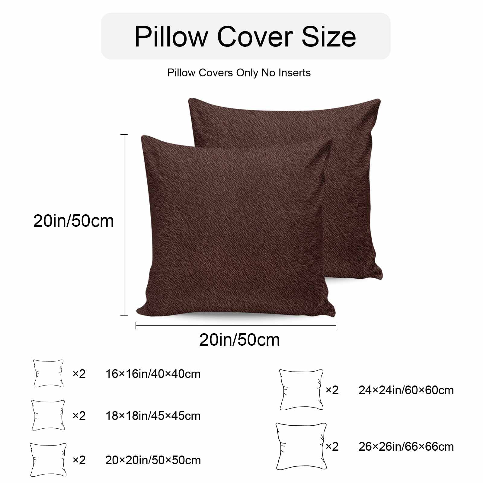 Solid Brown Outdoor Pillow Covers 16x16 Inch Throw Pillow Covers Set of 2 Waterproof Decorative Pillow Cases Vintage Minimalism Abstract Denim Pattern Cushion Covers for Patio Furniture Garden Couch