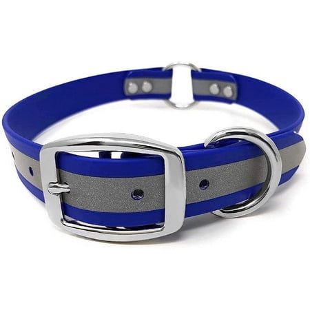 Regal Dog Products Heavy Duty Reflective Collar – Adjustable with Metal Buckle, Center Ring, Waterproof, Chew Resistant