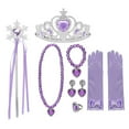 thumbnail image 3 of KAWELL Girls' Purple Princess Sofia Costume Halloween Masquerade Ball Dress with Sleeves, 3 of 8