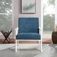 thumbnail image 4 of Weldon Armchair in Navy Fabric with Antique White Finished Frame, 4 of 5