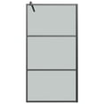 thumbnail image 2 of vidaXL Walk-in Shower Wall 39.4"x76.8" Dark ESG Glass Black, 2 of 6