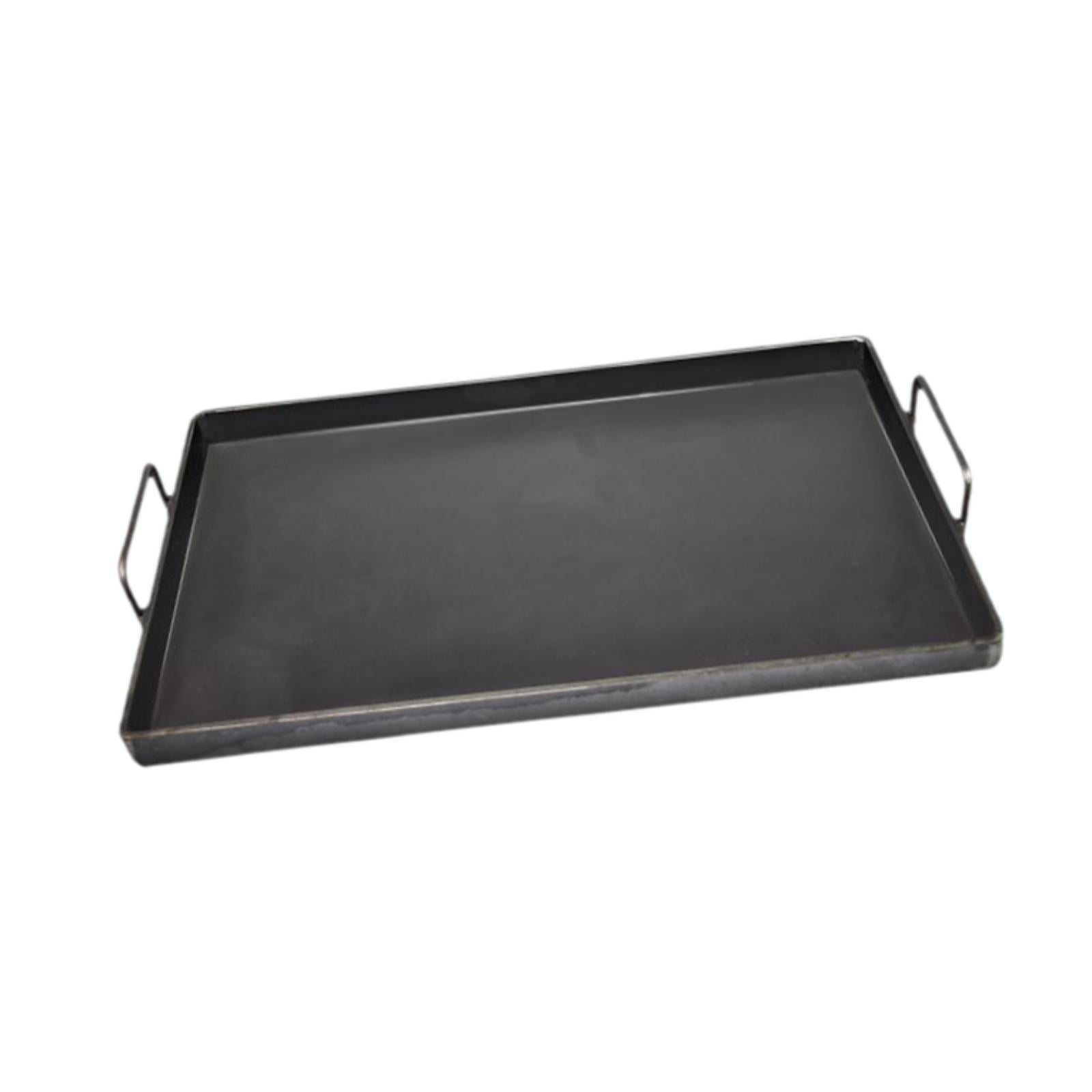 CarpNettore BBQ Griddle Flat Top Grill Plate Practical Accessory Universal Reinforced Ridges 3x2cm