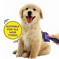 thumbnail image 6 of Hertzko Double-Sided Dog & Cat Dematting Comb: Pet Grooming Tool for Removing Loose Undercoat, Mats, and Tangled Hair - Doodle Dematting Comb, Self-Cleaning (Purple), 6 of 7