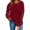 Burgundy, variant on Lovskoo Sweatshirts for Women:Snowman Printing Xmas Holiday Crewneck Long Sleeve Pullover Top
