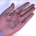 thumbnail image 2 of Thick Chunky Earrings Steling Silver Post Hoops Earrings For Women,Tube Hoops Earrings Hypoallergenic Lightweight Hoop Large Earrings 3cm 2Pcs, 2 of 7