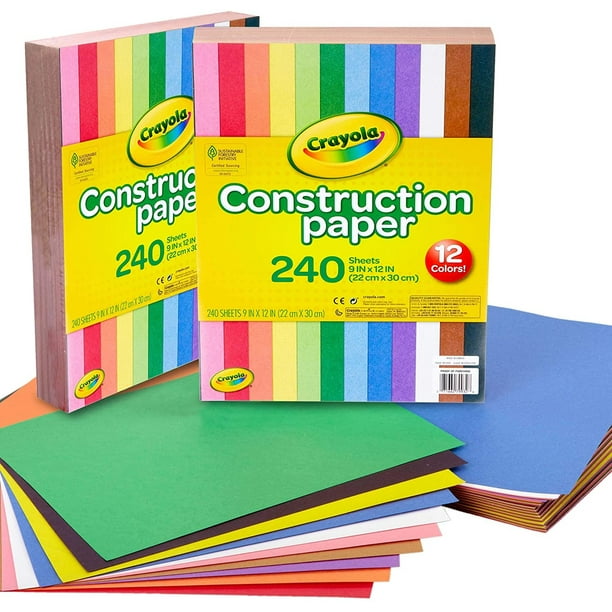 Papel de construcción Crayola 240 unidades 2 paquetes total de 480 unidades