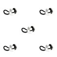 thumbnail image 1 of Sonducket Lazos para el cabello Alta elasticidad Estilo simple Media luna Anillo de cola de caballo ajustable Superficie lisa Bandas para el Plata 5Conjunto, 1 of 6