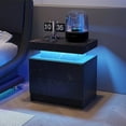 thumbnail image 3 of Bedroom Nightstand with LED | Color and Brightness Adjustable Lights | Engineered Wood Structure | Blend into Living Room, 3 of 3