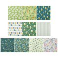 thumbnail image 1 of 10 Sheets St Patrick Day Clover Printed Cotton Fabric Patchwork for DIY Craft, 1 of 3