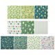 thumbnail image 1 of 10 Sheets St Patrick Day Clover Printed Cotton Fabric Patchwork for DIY Craft, 1 of 3