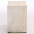 thumbnail image 3 of Safavieh Tina Cube Outdoor Polystone End Table, Travertine, 3 of 9