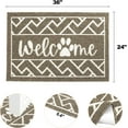 thumbnail image 3 of Welcome Mat, Yamaziot 24"x36" Doormat Door Mat for Indoor Outdoor, Non Slip Entryway Porch Rug, Absorbent Floor Carpet, Coffee, 3 of 7