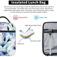thumbnail image 5 of Reusable Lunch Bag Brilliant Flowers Insulated Lunch Box Container Portable Cooler Thermal Lunch Tote Bag for Women Men Adult Work Office Picnic Travel Beach, 5 of 6