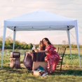 thumbnail image 6 of 10x10 FT Ez Pop Up Canopy Tent, Outdoor Portable Folding Commercial Canopy Tent Heavy Duty, Instant Lightweight Gazebo with Carrying Bag and Adjustable Height for Beach and Party Shelter (White), 6 of 9