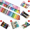 thumbnail image 3 of CAROOTU Pencil Case Canvas Roll Pouch Comestic Makeup Brush Case Pencil Curtain Bag Pattern Printed, 3 of 6