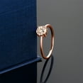 thumbnail image 4 of Gem Stone King 10K Rose Gold Peach Morganite Solitaire Engagement Ring for Women (0.60 Cttw, Round 6MM, Gemstone October Birthstone, Size 10), 4 of 5