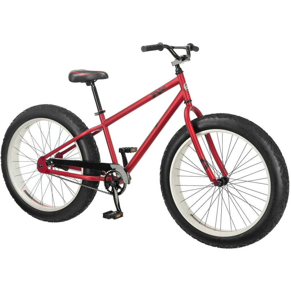 26" Mongoose Beast Men's All-Terrain Fat Tire Mountain, Red