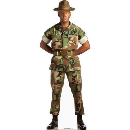 Camo Military Man Life Size Cardboard Cutout Standup